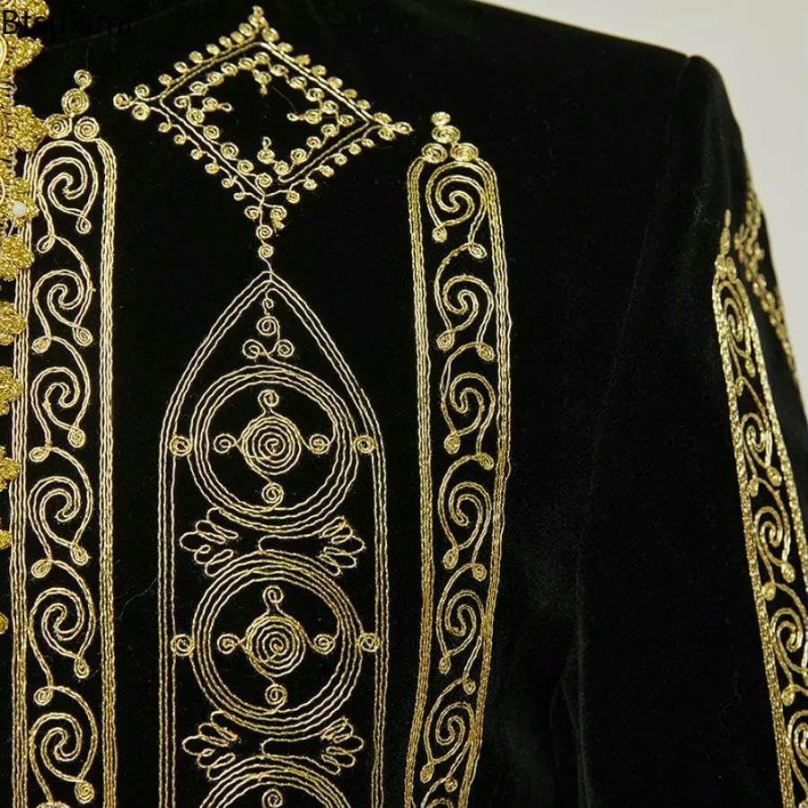 Veste de costume brodée slim pour rompre la monotonie