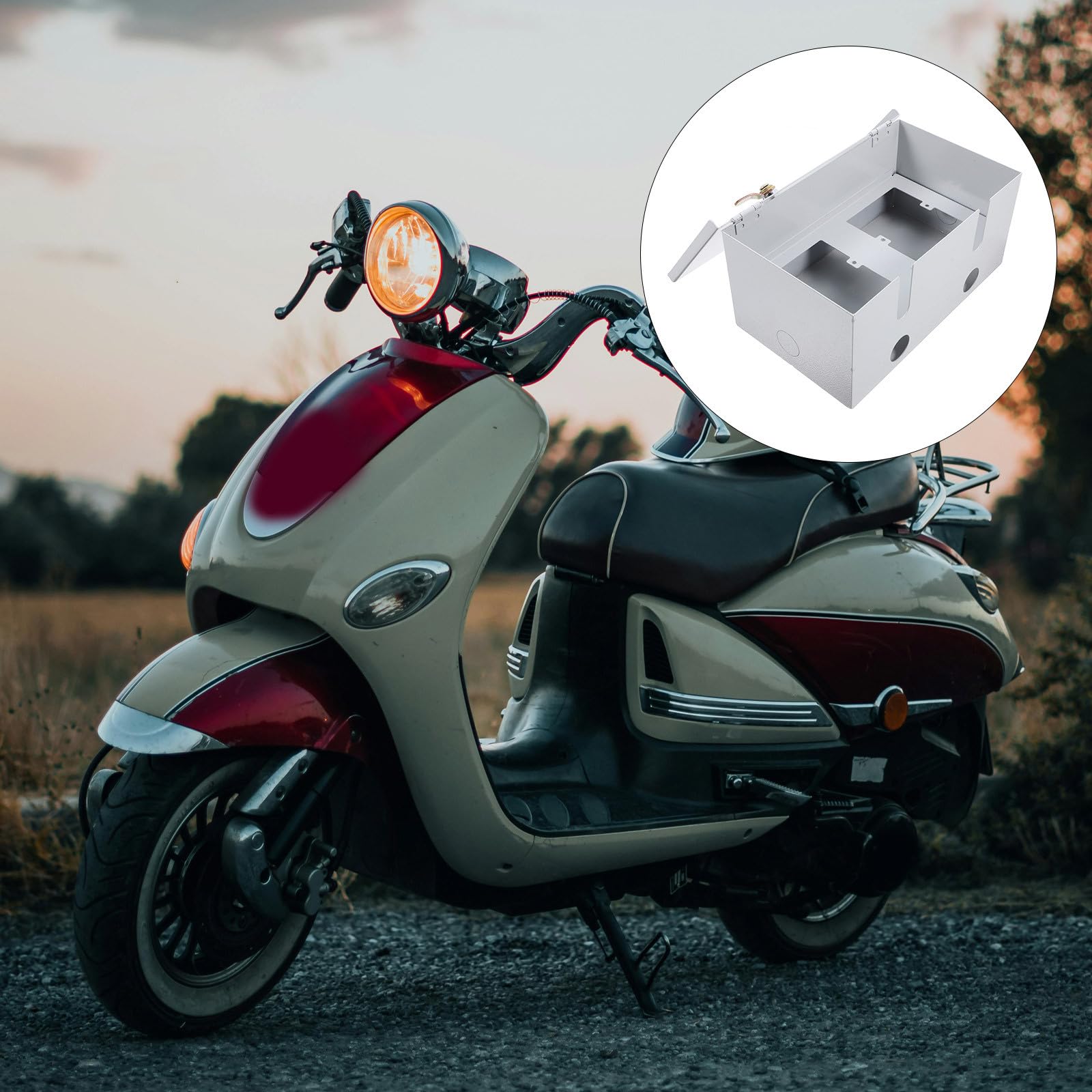 LALAFINA Caja de Enchufe Exterior de Acero Inoxidable con Cerradura, Resistente al Agua y Lluvia, Doble Conector para Protección Eléctrica en Exteriores, Caja de Salida Metálica Segura