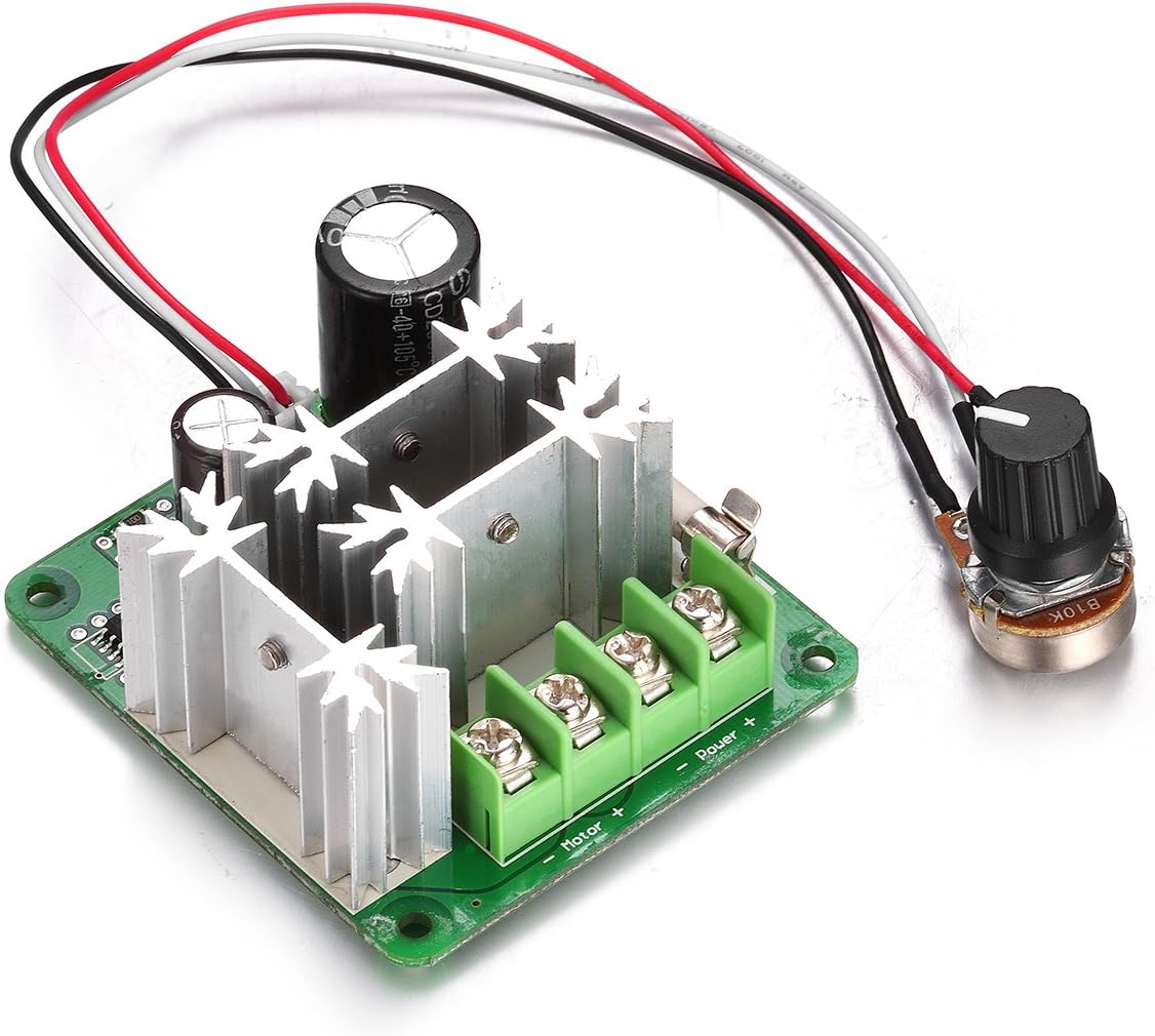 DC6-90V 6V 9V 12V 24V 36V 48V 8A Motor Speed Controller,PWM,Adjustable Driver,Max1000W,No Reversing Switch,15A Fues Overloading Protection,PLC Motor Controlling,Brush Motor