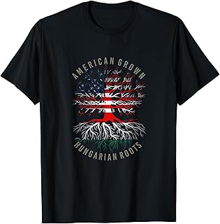 American Grown Hungarian Roots USA Hungary Flag Heritage T-Shirt