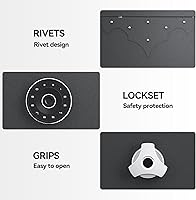 Vista 7 de 12-15 Gun Safe for Home, Large Capacity Rifle and Pistol Security Cabinet Quick Access Digital Keypad Lock, Backup Keys, Adjustable Shelves, Heavy