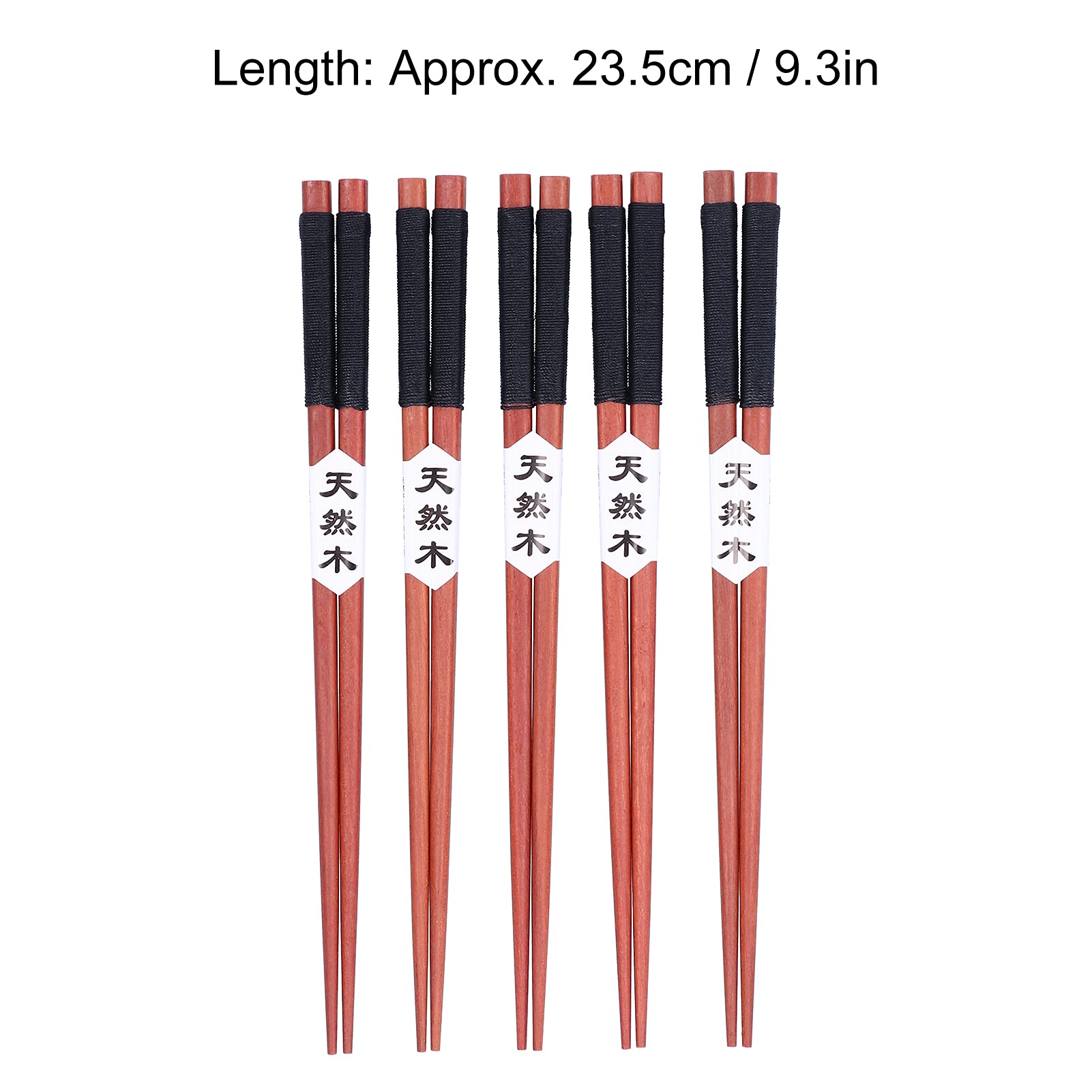 Cocoarm Bacchette Di Legno Bacchette Per Sushi Riutilizzabili 5 Paia Legno Di Sandalo Rosso 9,3 In Mano Legate Impugnatura Antiscivolo Lucidate A Mano Per La Casa Hotel Ristorante Pasti In Famiglia