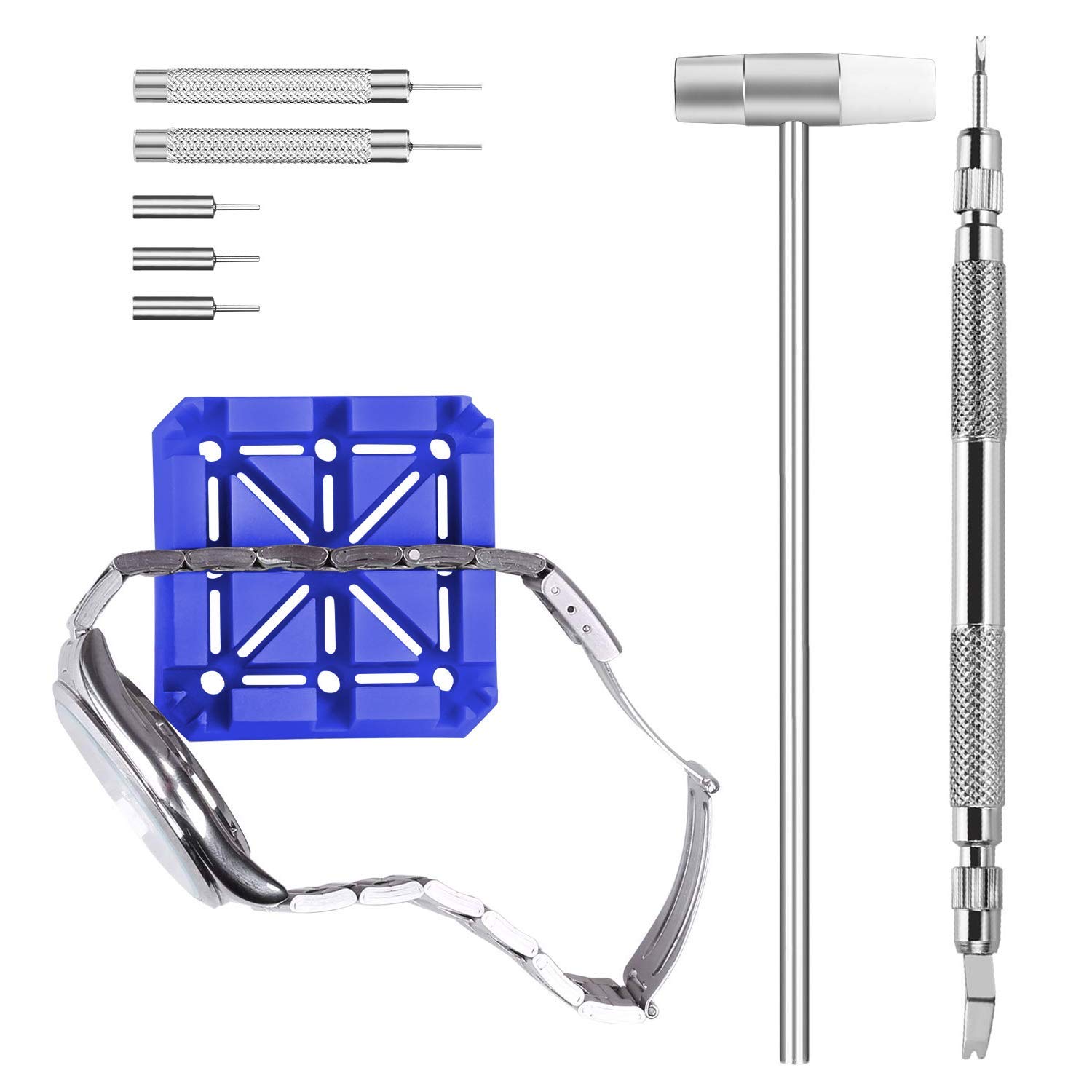DIY Crafts Design # No 2, Watch Repair Kit, Watch Repair Kit,Watchband Tool, Watch Band Strap Link Pin Remover Repair Tool Kit 3 Extra Pins, 3 Pin Punches, 1 Watc (Design # No 2, Watch Repair Kit) (B08FH1RY2F) Amazon Price History, Amazon Price Tracker