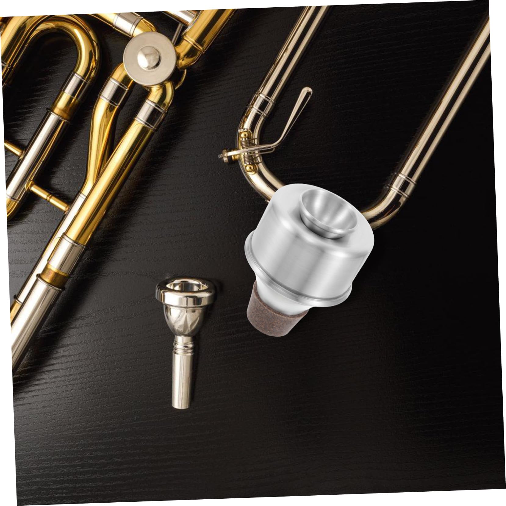 Beaupretty Silenziatore per Tromba in Lega di Alluminio Leggero e Robusto Accessorio per Pratica per Principianti Mute Portatile per Esercizi Casa Aperto