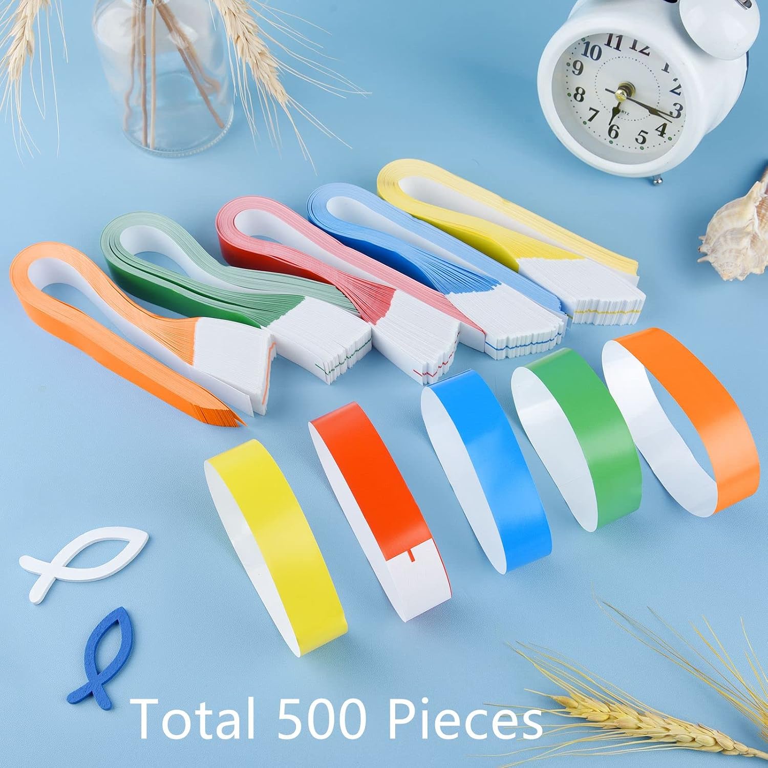 ASTARON Neon Paper Wristbands 500 Pcs - Waterproof Event Bracelets for Clubs Concerts, Parties - Lightweight Arm Bands - Image 4