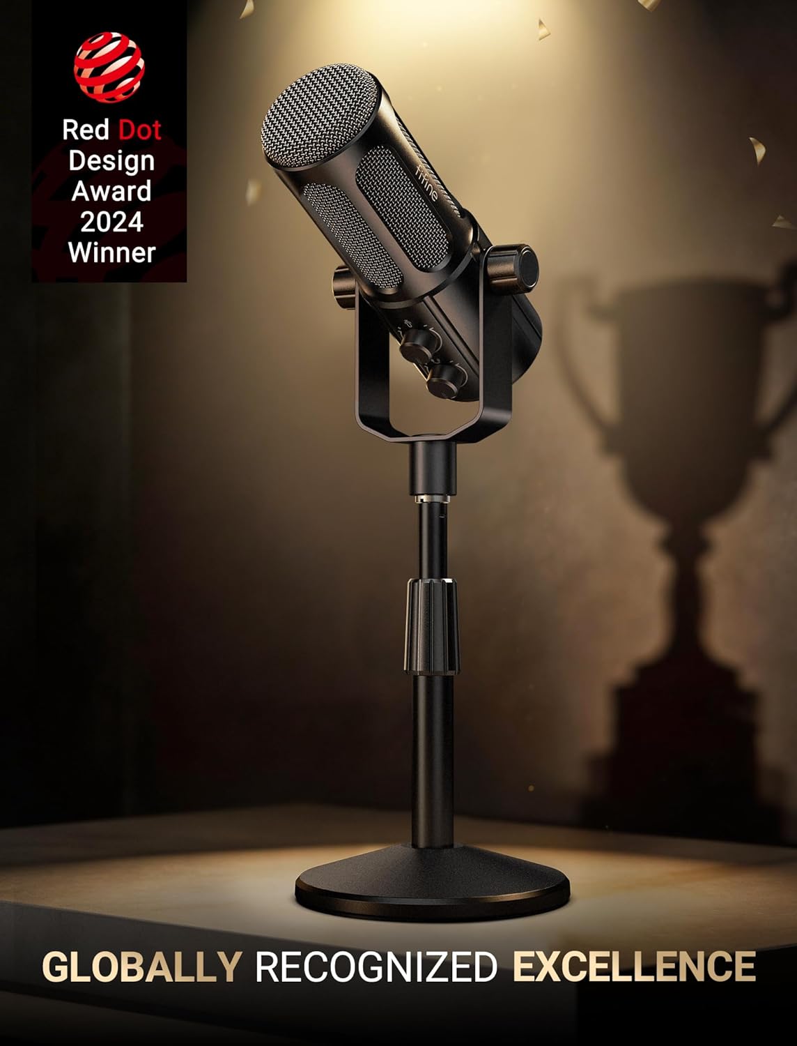 FIFINE AmpliTank TANK6S Vocal-Dynamic-Microphone, XLR-USB-Podcast-Microphone with Desktop Stand, Mute Button, Volume Knob, Studio Metal Built, Streaming-Mic for Content Creation, Music Recording thumbnail