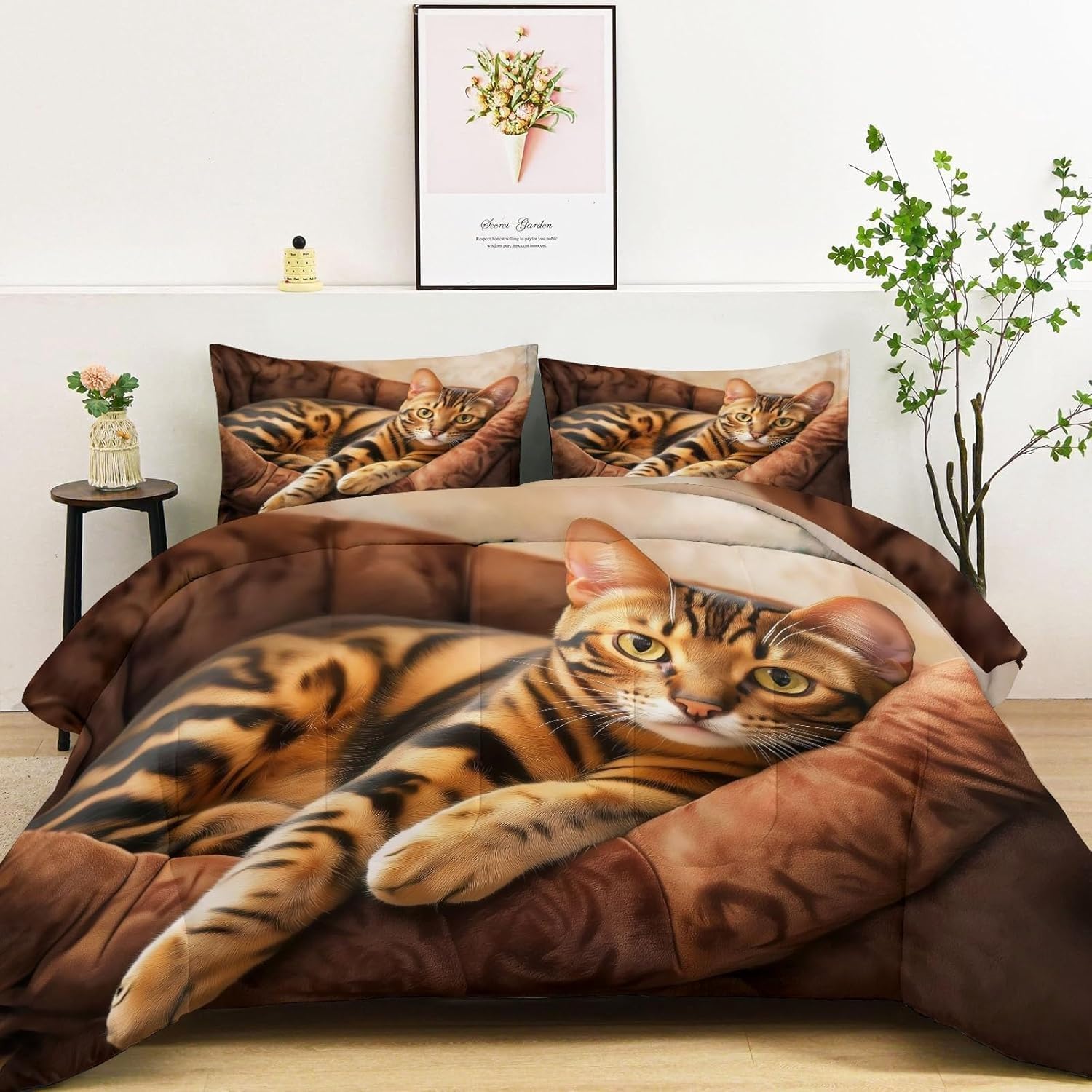 Couette sans housse lavable chat calico : finissez-en avec le linge de lit difficile à border