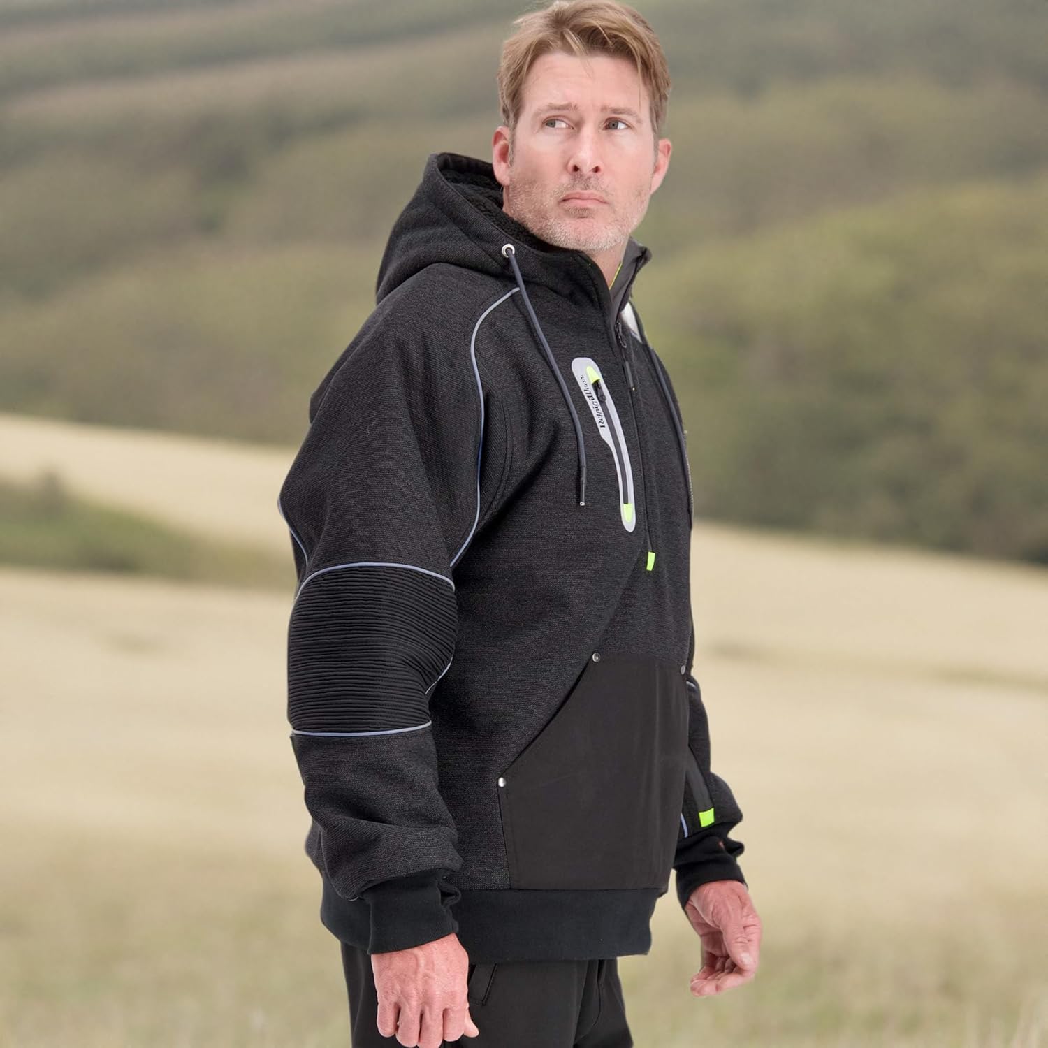 RefrigiWear Extreme Hybrid Pullover Hoodie - Wind-Resistant Sweatshirt - Water-Resistant Zip-Up Hoodie - Image 8