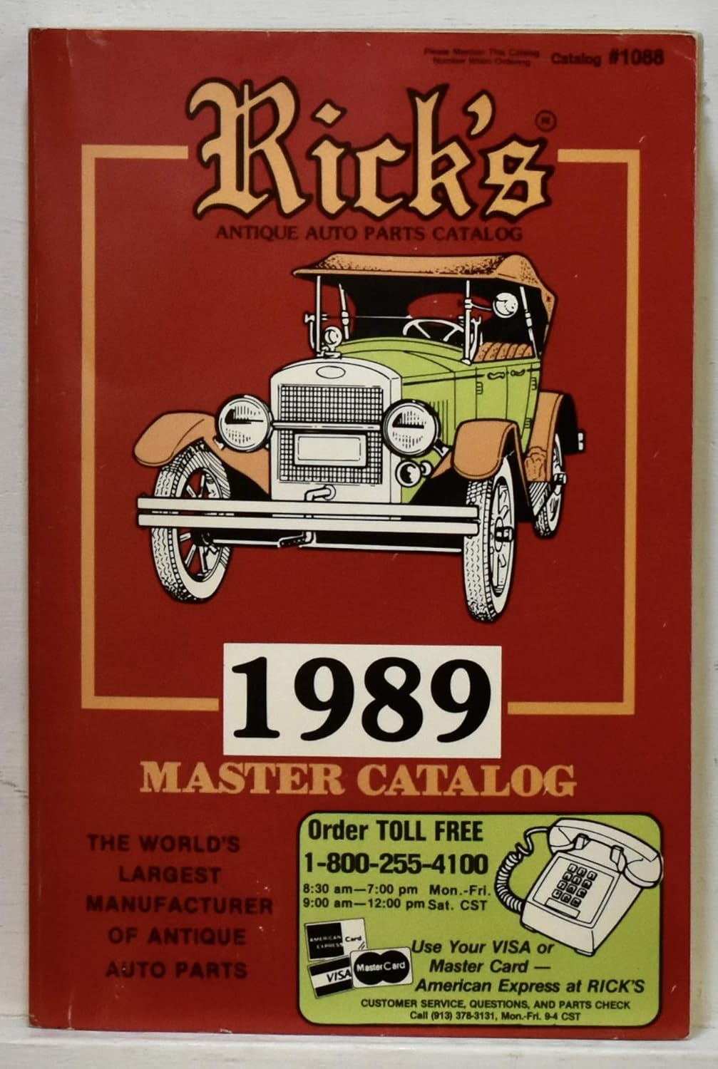 Rick's Antique Auto Parts Catalog 1989 Master Catalog Rick Amazon