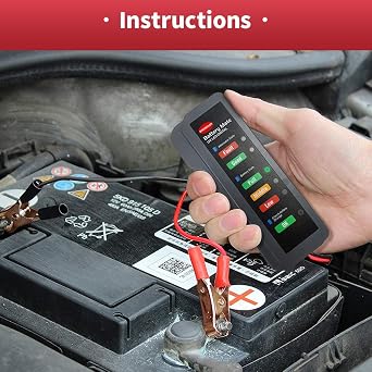 KINGBOLEN 12V Car Battery Tester & Alternator Analyzer LED