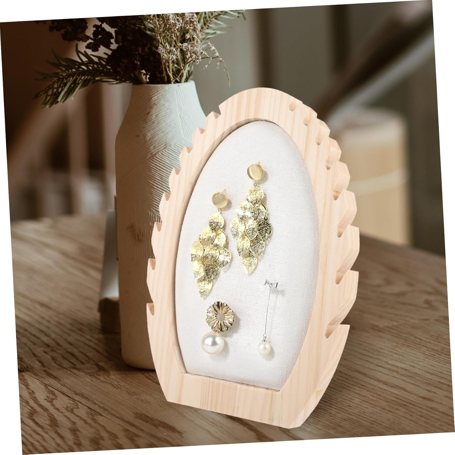 Jewelry Display Stand Coat Hangers Display Shelf Jewlery Necklaces Display Shelves Necklace Shelf Jewelry Hanger Necklace Rack Keychain Display Key Chain White Wooden Pendant Rack