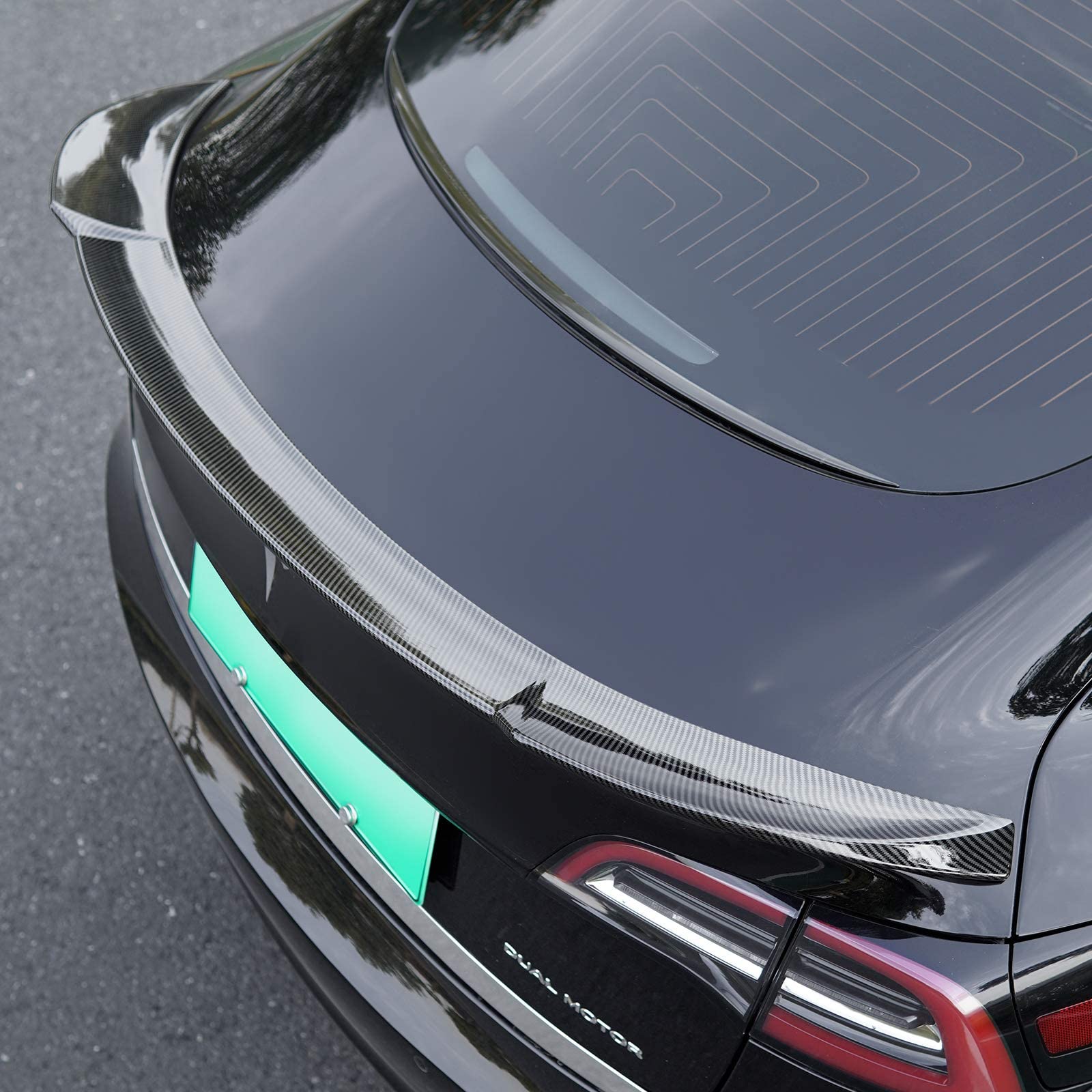 Photo 1 of Xipoo Fit Tesla Model 3 Spoiler Trunk Spoiler Wing Performance Rear Spoiler Wing Lip for 2017-2023 Tesla Model 3 Accessories (Glossy Carbon Fiber, Model 3 Performance Spoiler) Glossy Carbon Fiber Model 3 Performance Spoiler
