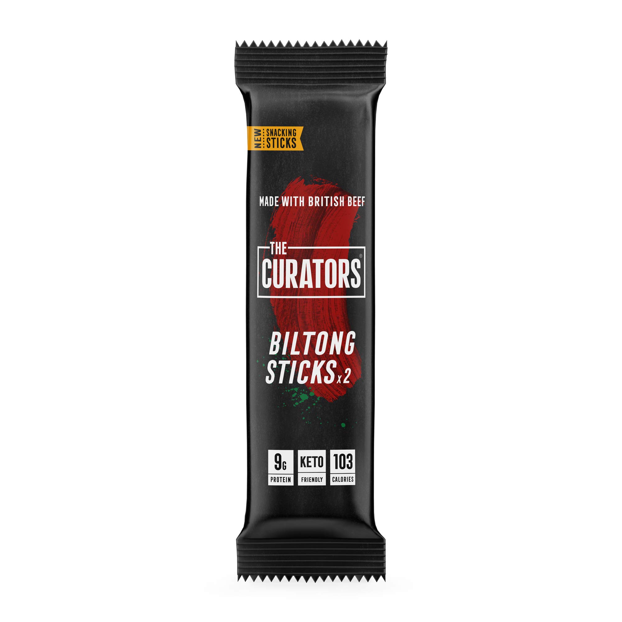 Buy THE CURATORS British Beef Biltong Snacking Sticks Original, 28g