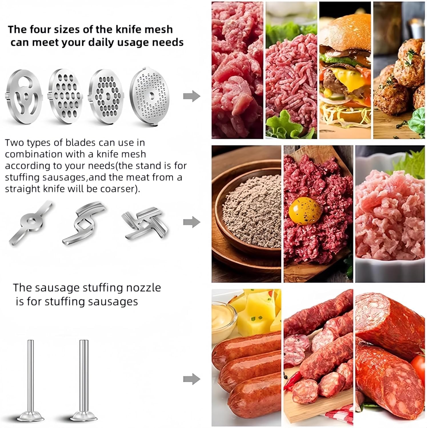 Accessorio Tritacarne, Compatibile Con Kenwood Chef/Chef XL, KVC, KVL, KMix I Robot Da Cucina - Tritacarne In Acciaio Inox For Impieghi Gravosi