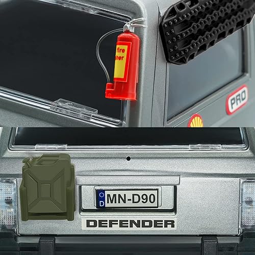 Miniatura 9 de EPINON 124 RC Crawler Accesorios para decoración del techo del automóvil, red de equipaje, tabla de recuperación, tambor de aceite, caja de