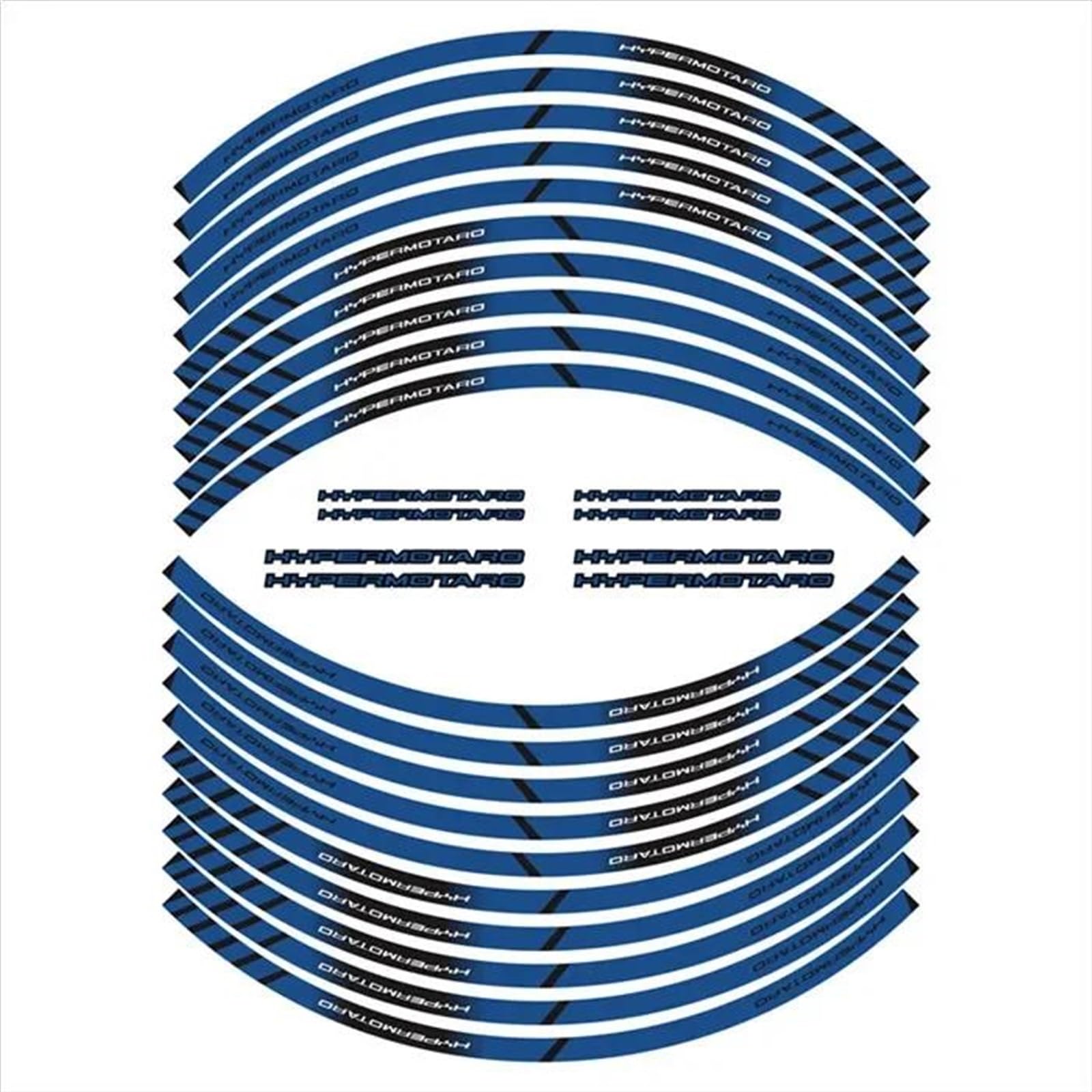 1 Set of Motorcycle Wheel Stickers Stripes Reflective Rim for Ducati 950 821 1100 939 796 698 for Hypermotard(Style 4)
