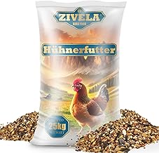 Chicken Feed 25 kg Poultry Grain Food for Chickens Geese Ducks Non-GMO 100% Natural Grain Mix 25 kg