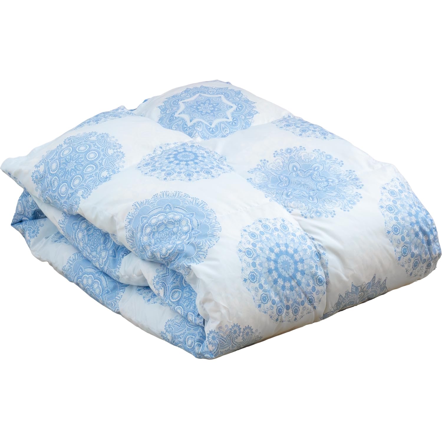 Amazon｜昭和西川 羽毛肌掛け布団 ダウンケット ダブル ブルー 洗える  