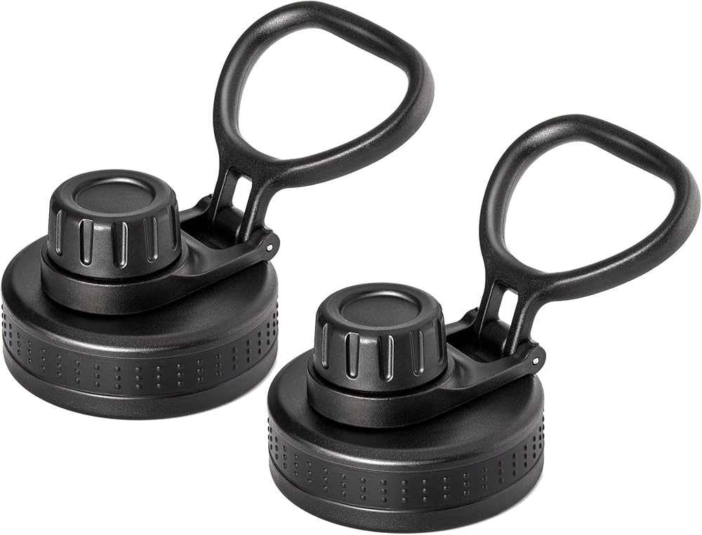 Tapa con boquilla para Hydro Flask 12 16 18 22 32 40 Botella de boca ancha de 64 oz | Tapa de repuesto para hidromatraz, termo, botellas de termo de hierro, con mango flexible, sin BPA, para viajes, gimnasio y viajes