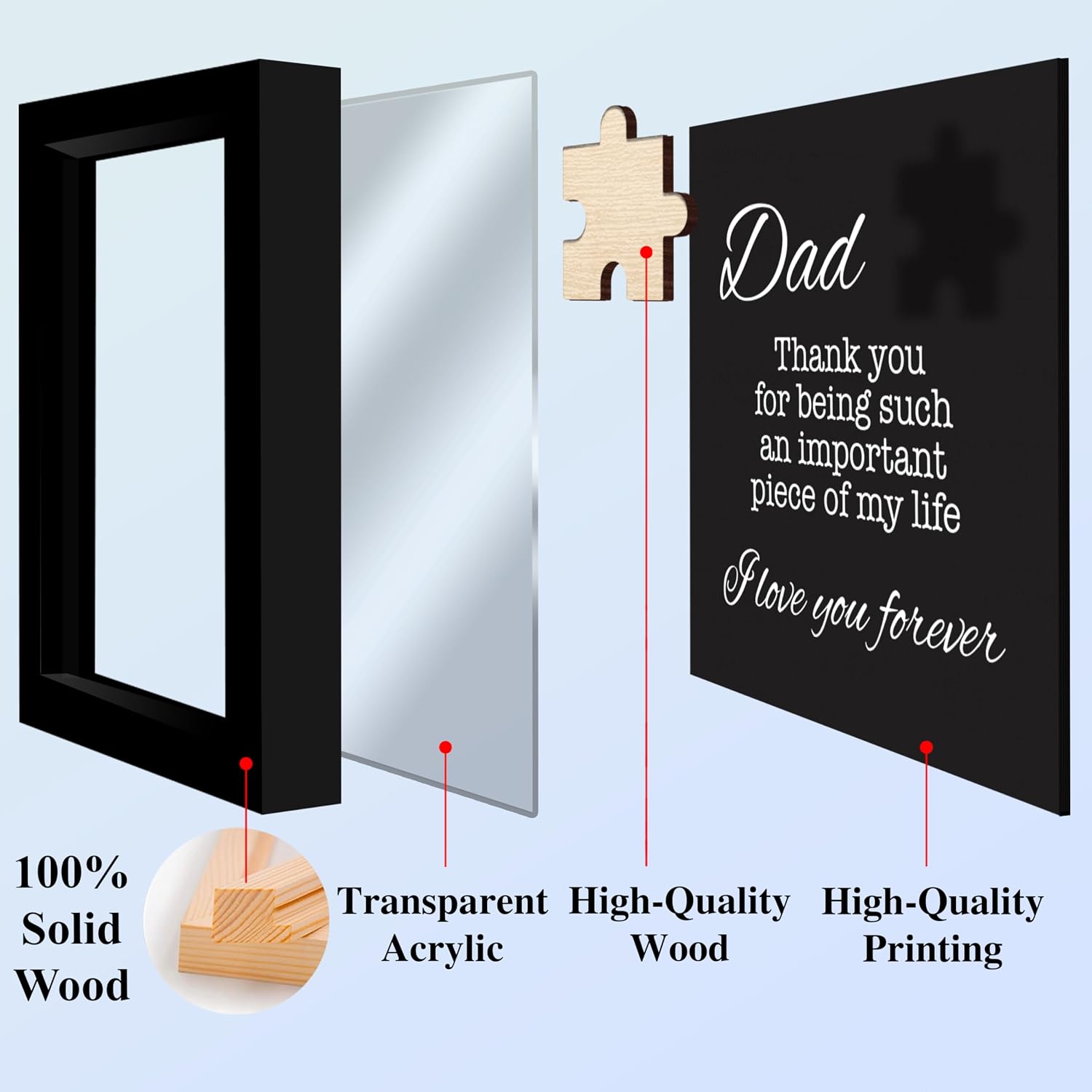 Thank You Gifts Dad from Daughter Son, Sentimental Dad Birthday Gift image 4