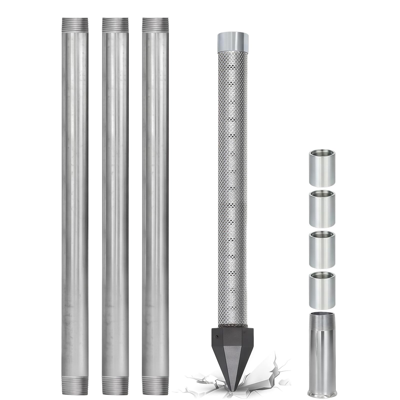 Bangbangji Multicolor Well Drive Point Kit 36" Reinforced Point For Yard Well 3+1Kit-4M
