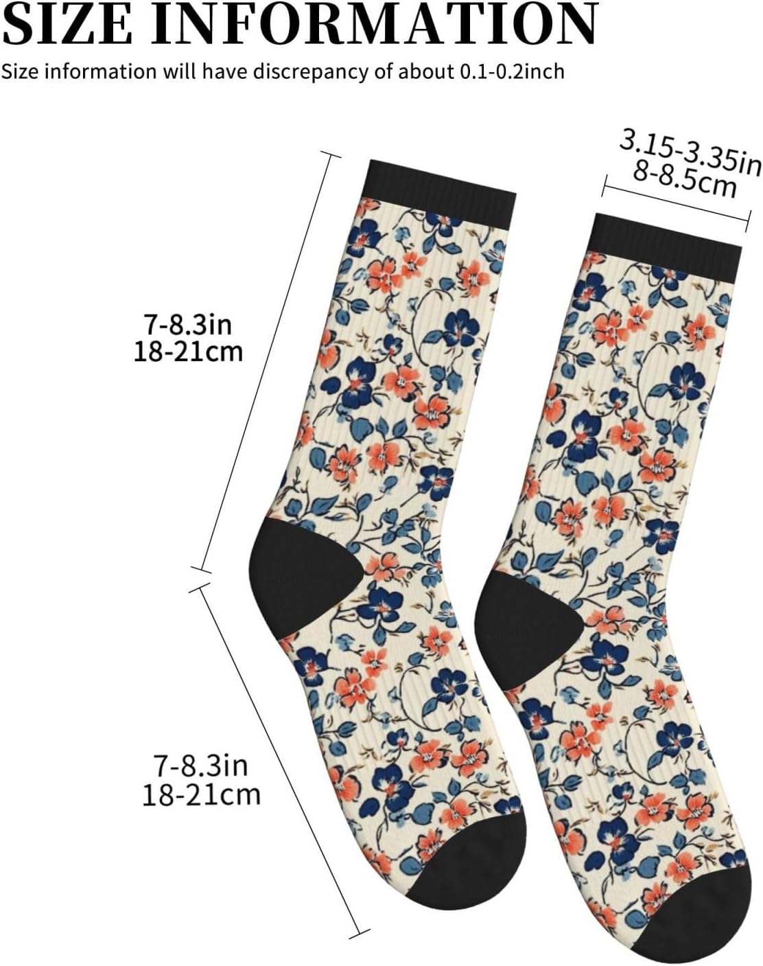 Slouchy Crew Socks for Men Women, Funny Novelty Athletic Long Tube Socks for Soccer Running Hiking Yoga Softball