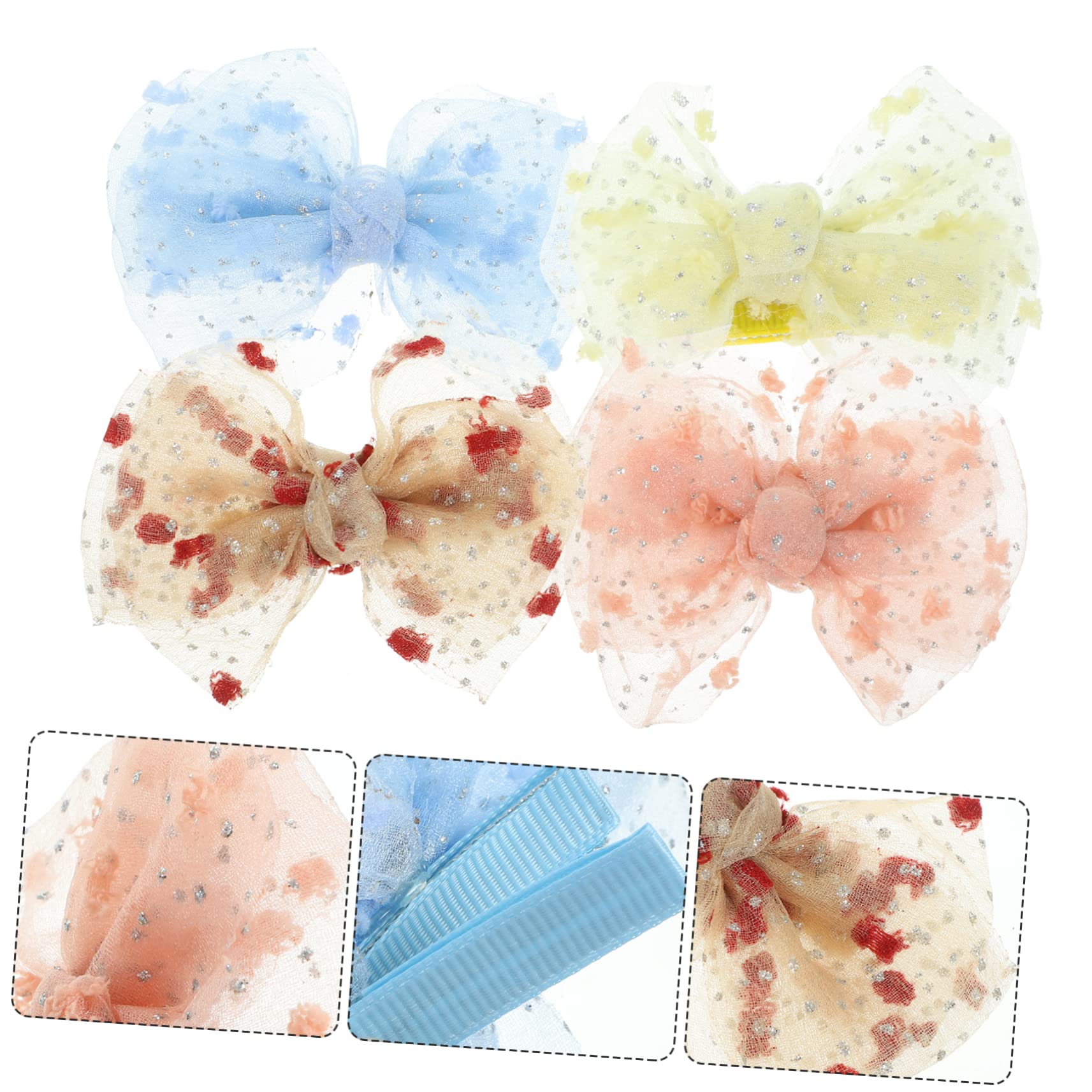 FOMIYES 5 Set Di Accessori Per Per Bambine Fermagli Per Fermagli Per in Filato Fiocchi Per Per Bambine Anti-tiro Per Feste A Casa E Viaggi 8 Pezzi*5