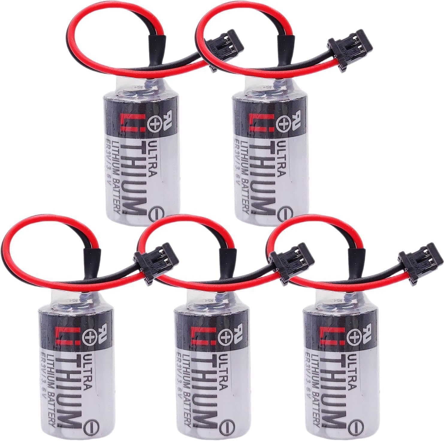 (5-Pack 3.6V 1000mAh JZSP-BA01 ER3V LI-SOL2 PLC Battery for CNC Battery