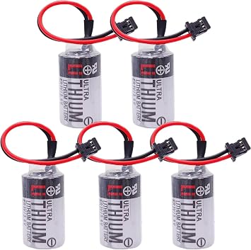 5-Pack 3.6V 1000mAh JZSP-BA01 ER3V LI-SOL2 PLC Battery for CNC Battery