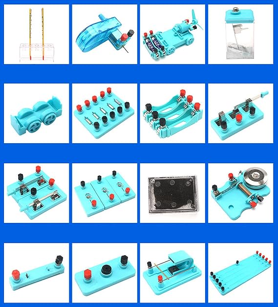 Electric Circuit Kit, Physics Science Lab Electricity and Magnetism Kit for Students and Beginner, Electronics Exploration Kit - Develop Intelligence, Best Choice