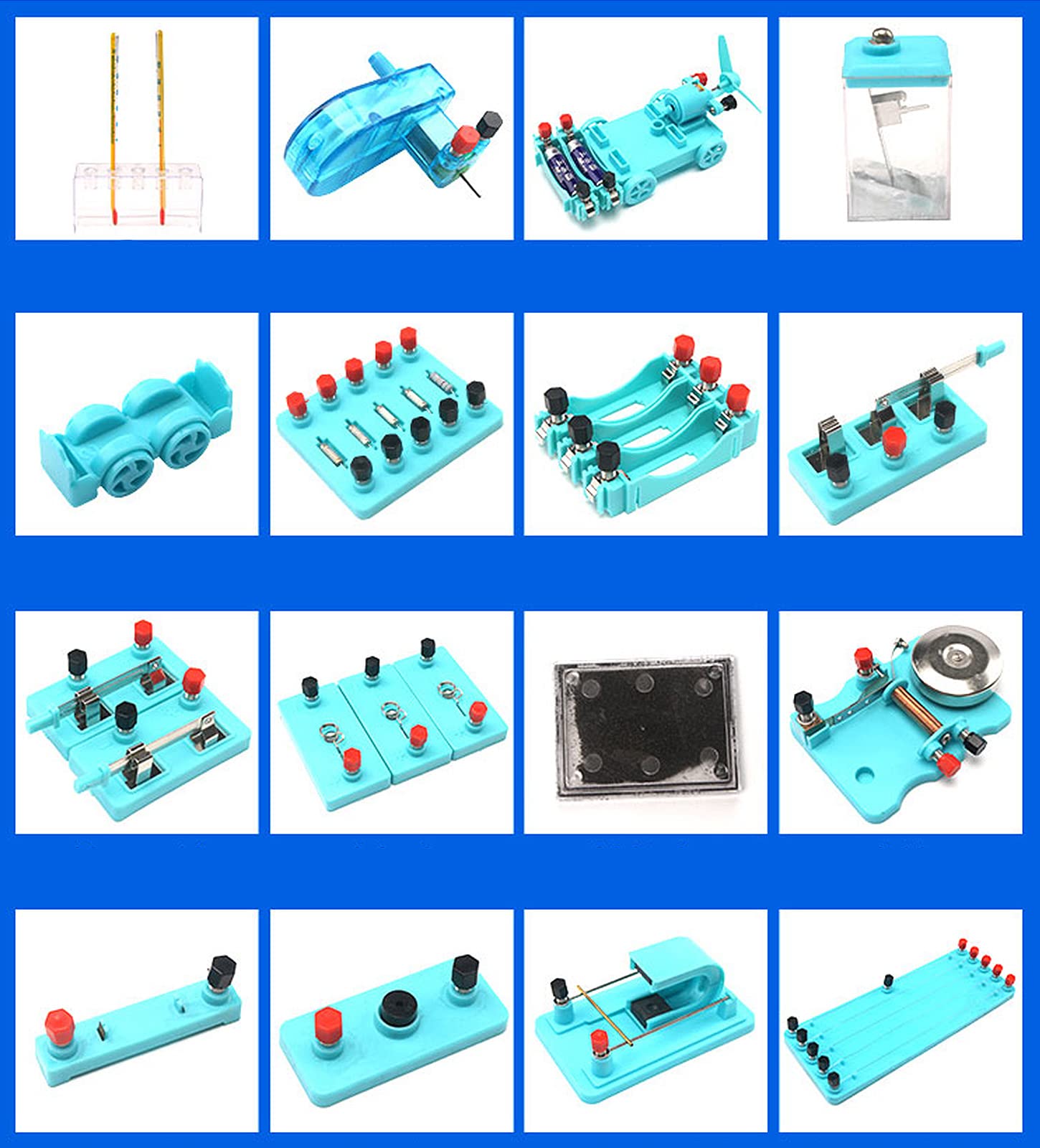 Physik Elektrizität und Magnetismus Experimente Kit, Physik Baukasten Elektrobaukasten für Kinder, Physik Elektrizität Schaltungen Set mit Englischer Anleitung