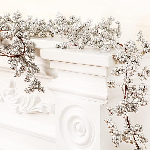 Syhood Christmas Berry String Garland with Lights Thanksgiving Artificial Lighted