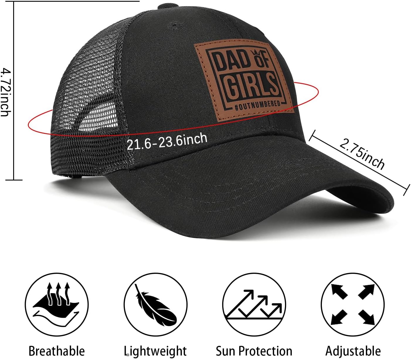 Dad Hat, Dad Gifts for Birthday for Dad from Daughter, Funny Trucker Hat Baseball Cap - Image 4