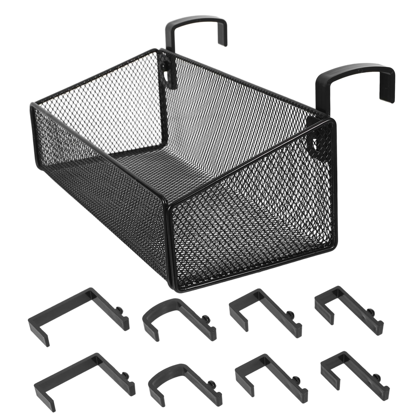 Hängekorb Aus Metall Für Bett Organizer Aufbewahrungskorb Zum Einhängen Hängeorganizer Für Nachttisch Etagenbetten Kopfteile Schwarz