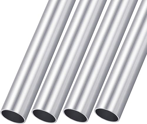 METALLIXITY Tubo de aluminio 6063 (1.102 in de diámetro exterior x 0.984 in de diámetro interior x 7.874 in de largo), 4 piezas, tubo redondo de