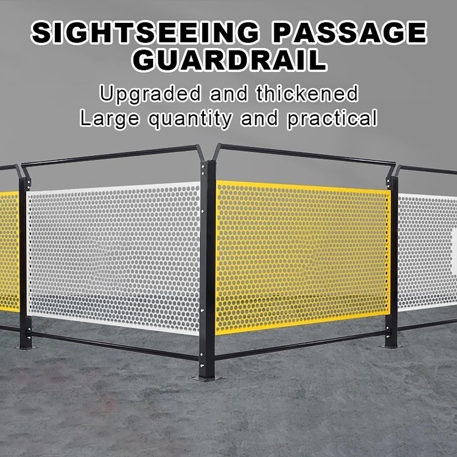 Translucent Privacy Screen Panel Commercial Partition Screen Privacy Panels Sightseeing Channel Guardrail Net for Business Outdoor Sightseeing.(Black,59.06x59.06in)