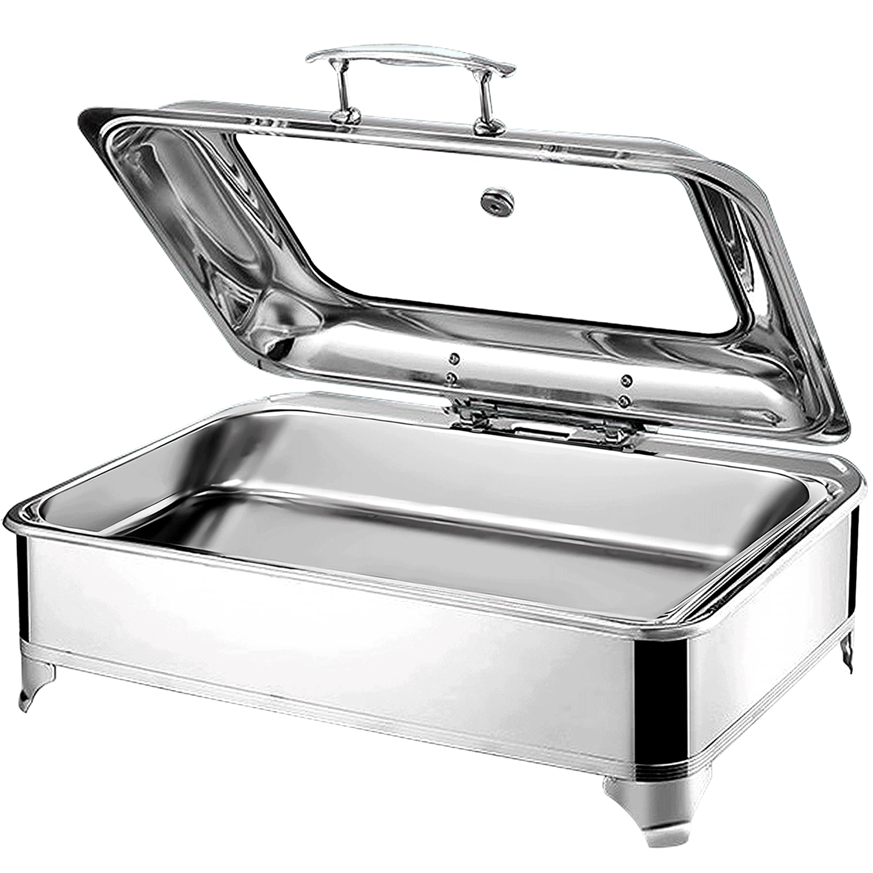 Chafing Dish Electrico para Buffet, 9L Calentador de Comida Comercial Inoxidable con Tapa Visible para Buffet, Fiesta y Hotel, Temperatura Regulable (0-85℃), Mantén la Comida Deliciosa(Size:GN1/1)
