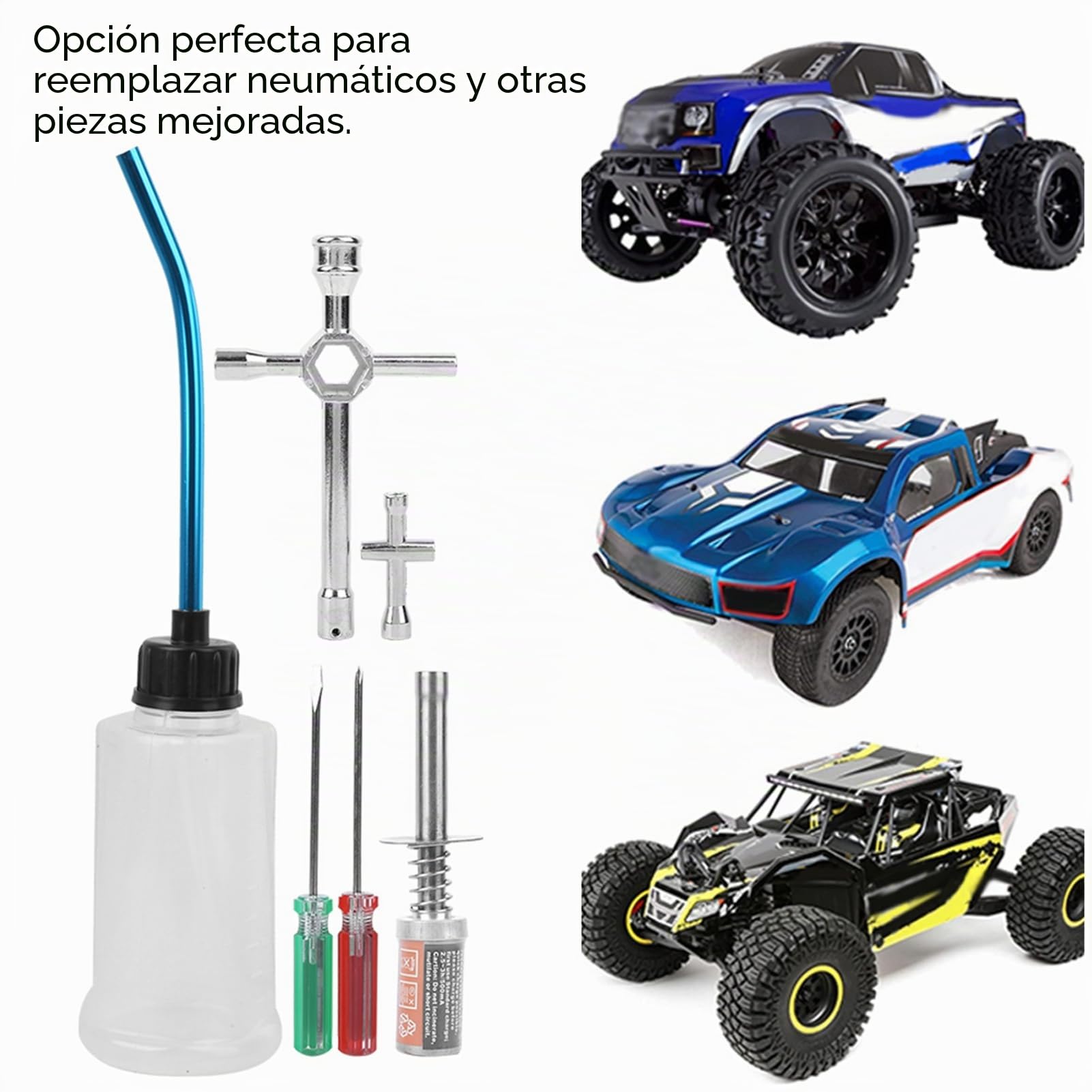 Kit de Arranque Nitro RC, Kit de Arranque de Combustible de Combustible Igniter Herramientas de Cargador Combo Combo Universal RC Motor de Encendido Conjunto para 80141 1/8 1/10