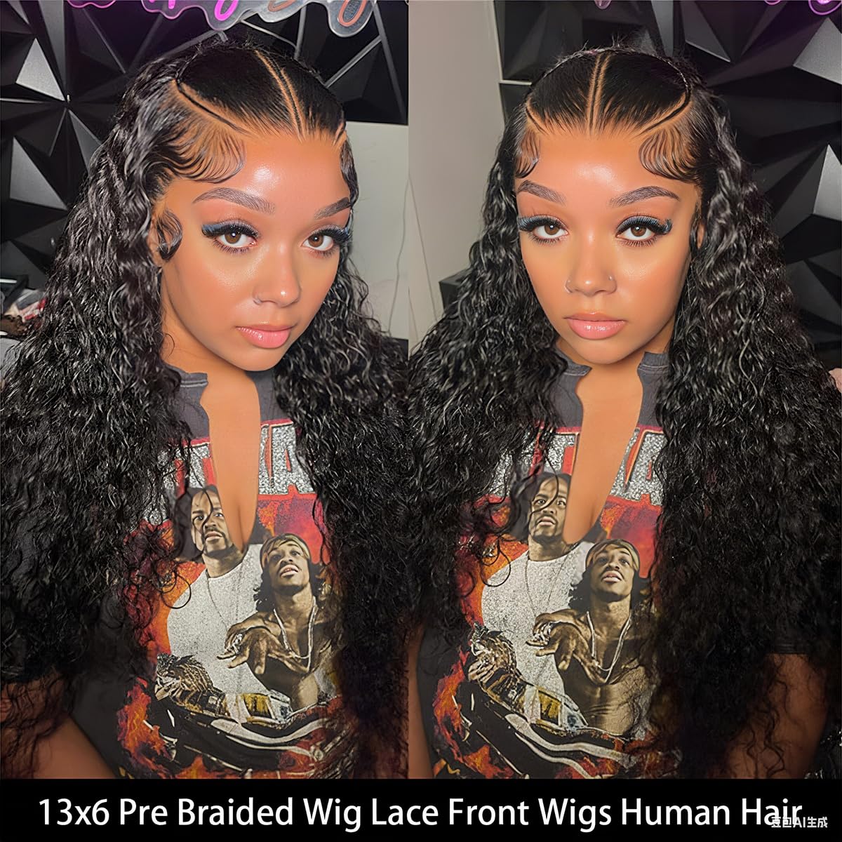 Amazon.com: Burmese Curly Wig Human Hair Pre Braided Wig 