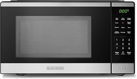BLACK+DECKER Countertop Microwave Oven 0.9 Cu Ft, 6 Auto Menus,