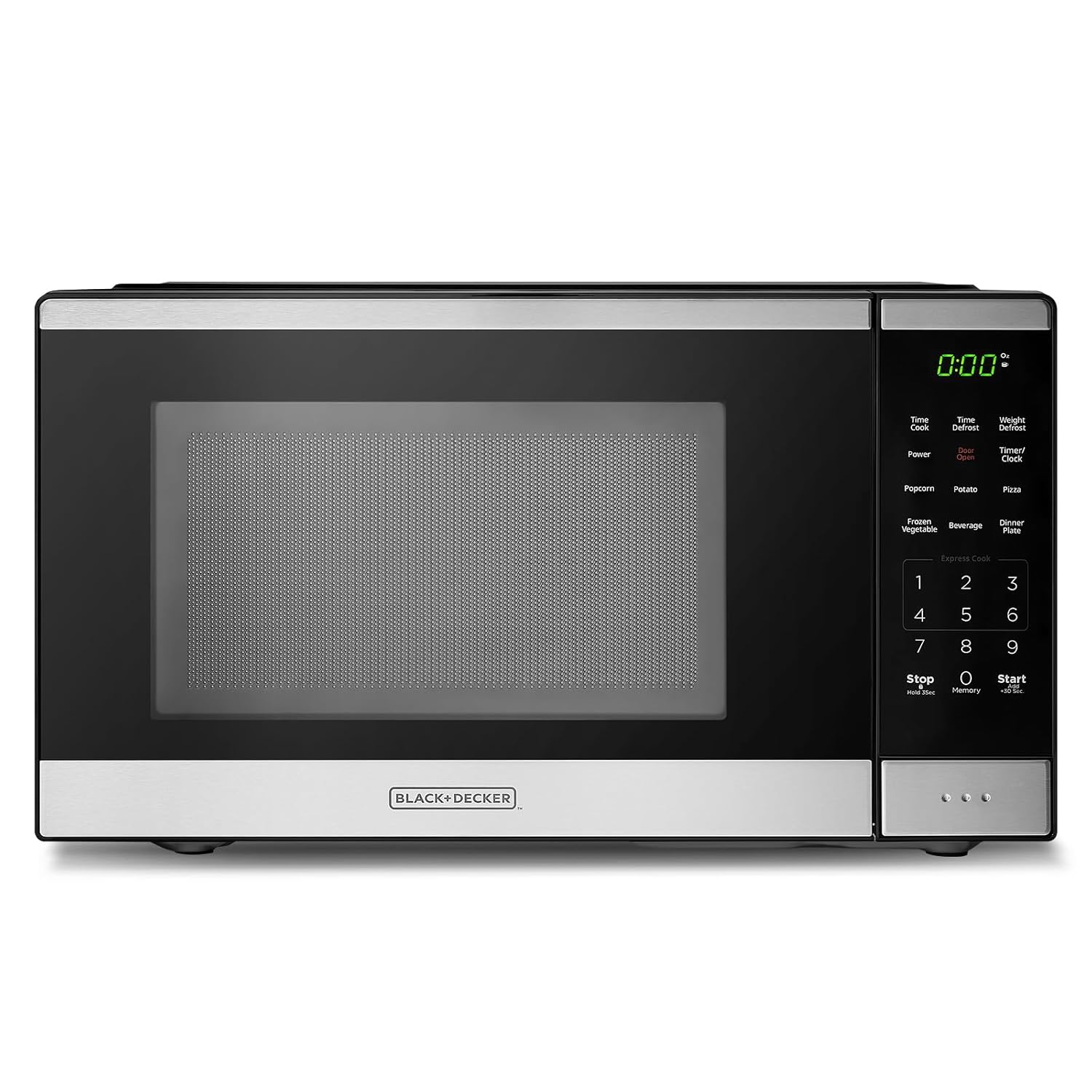 BLACK DECKER Countertop Microwave Oven 0 9 Cu Ft 6 Auto Menus Child Lock Memory Function 10 Power