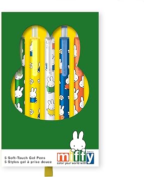 Studio Oh! Soft-Touch Gel Pens Set, 5 Count, Retractable, 0.7mm Medium Point, Assorted Colors, Cute Pens for Writing, Journaling, Planning, and Creative Use, Classic Miffy