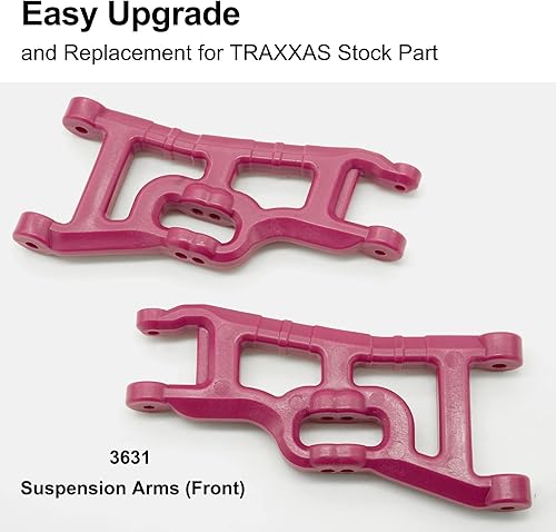 Miniatura 8 de OGRC - Paquete de 4 brazos de suspensión delantera y trasera de plástico para Traxxas 110 Slash 2WD F-150 Reemplazo de 2555 3631 (azul)