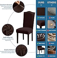 Vista 157 de Juego de 6 fundas elásticas para sillas de comedor, extraíbles y lavables, para sillas de comedor, hotel, ceremonia