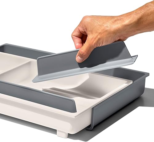 Miniatura 4 de OXO Good Grips - Organizador grande de cajones de cocina expandible Blanco