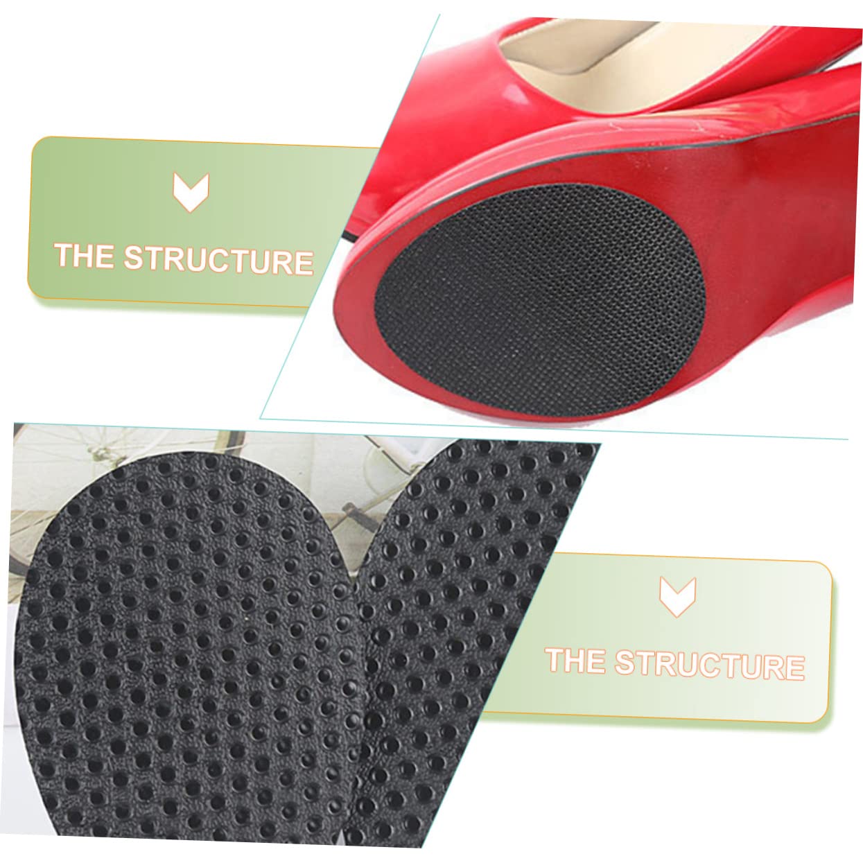 30paare Rutschfeste Schuhsohlen-schützer Geräuschreduzierende Sohle Polster Selbstklebende Anti-rutsch Pads Für High Heels Schuhe Mit Punktmuster