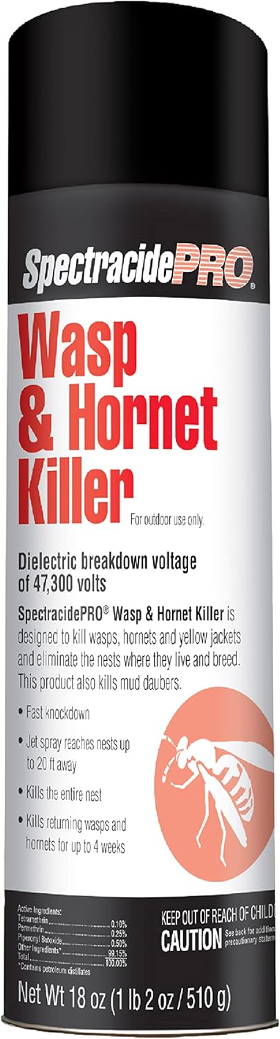 SpectracidePRO Wasp & Hornet Killer 18 Ounces, 20-Foot Jet Spray, 12 Pack