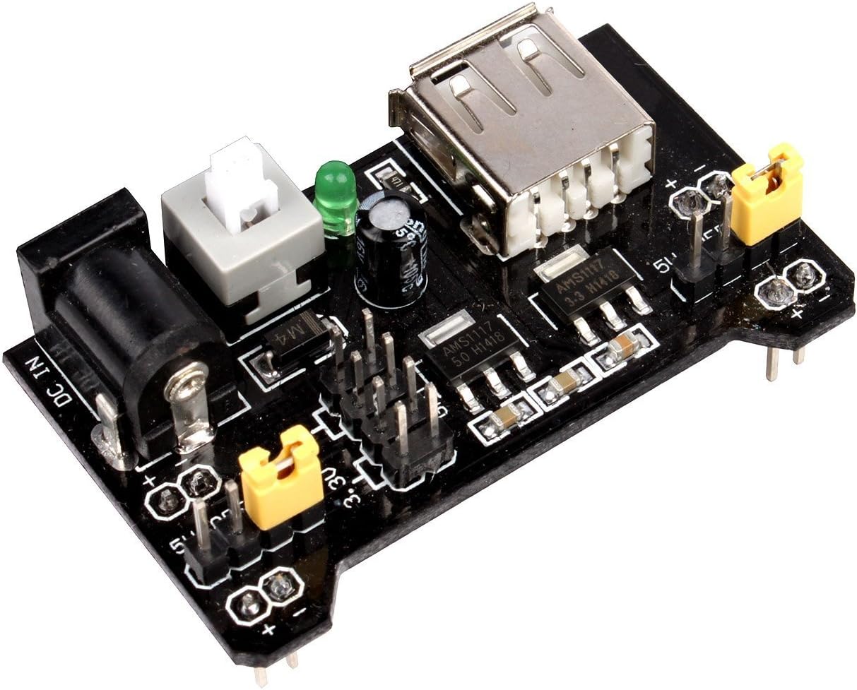 JBtekBreadboard Power Supply Module 3.3V/5V for Arduino Board Solderless Breadboard