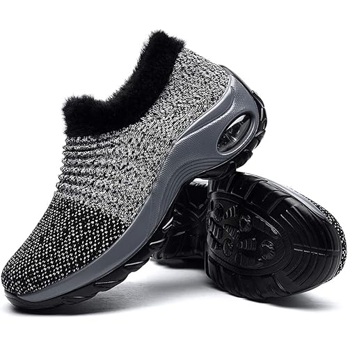 Women's Walking Shoes Sock Sneakers - Mesh Slip On Air Cushion Lady Girls Modern Jazz Dance Easy Shoes Platform Loafers