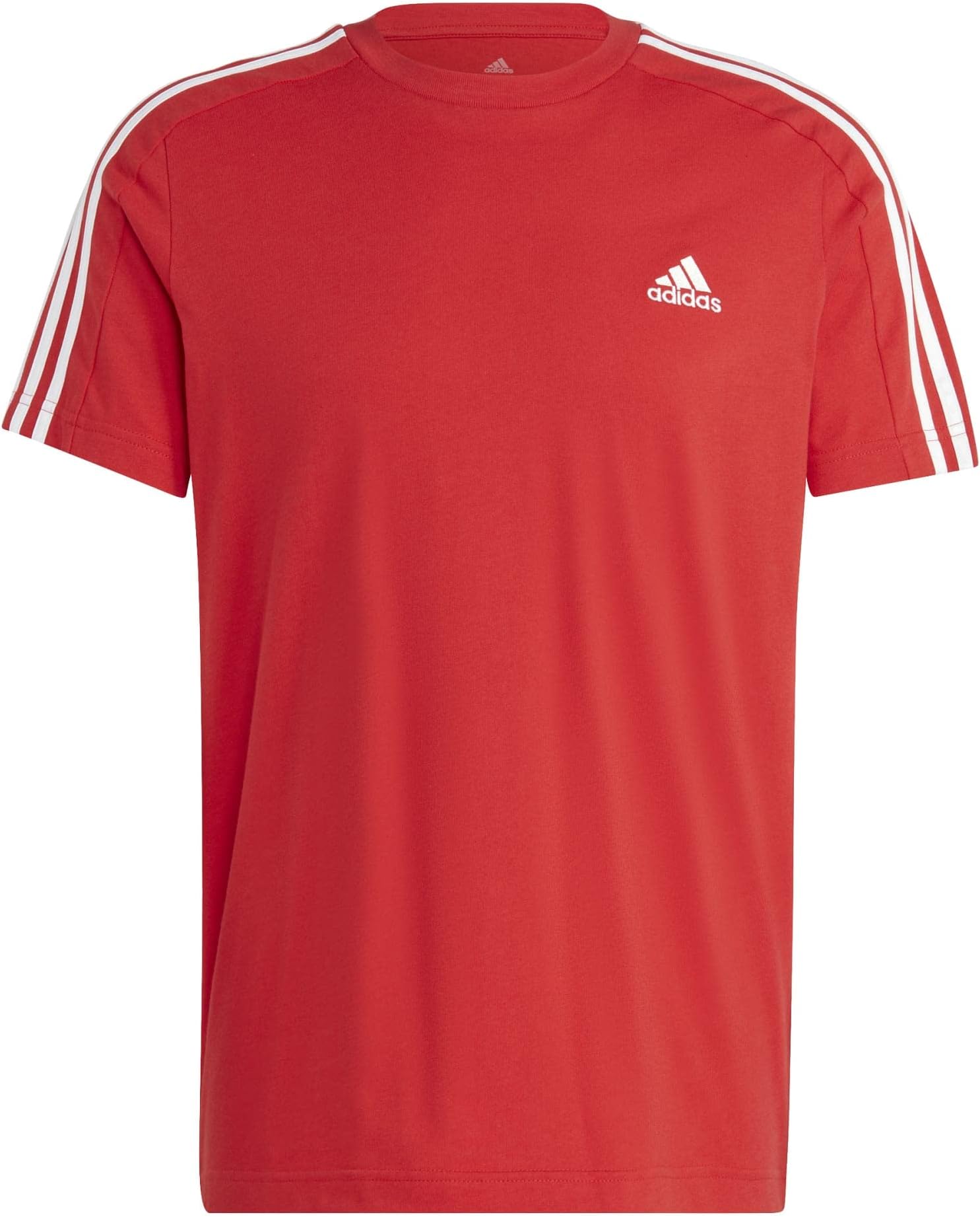 adidasmens Essentials Single Jersey 3-Stripes T-Shirt